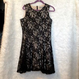 2/$40 Black & nude lacy dress